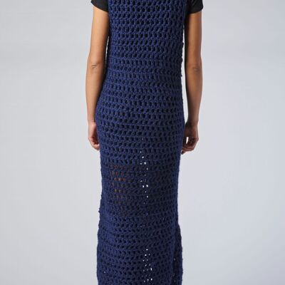 DORESU hand knitted dress - M - Blue