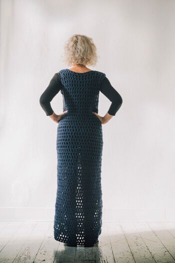 Robe tricotée à la main DORESU - M - Bleu 2