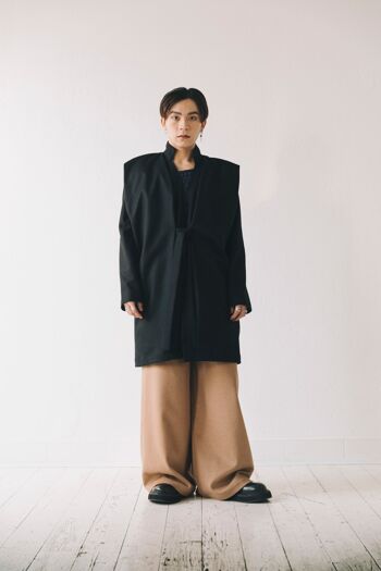 Manteau mi-long MICHIYUKI - Petit - NOIR 2