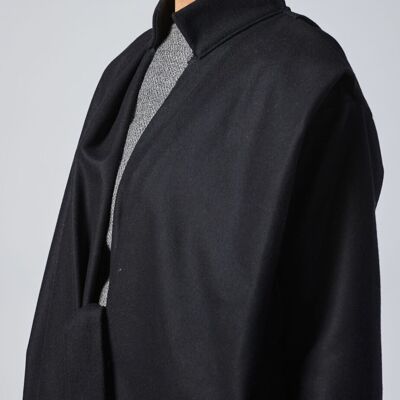 MICHIYUKI midi coat - Medium - BLACK