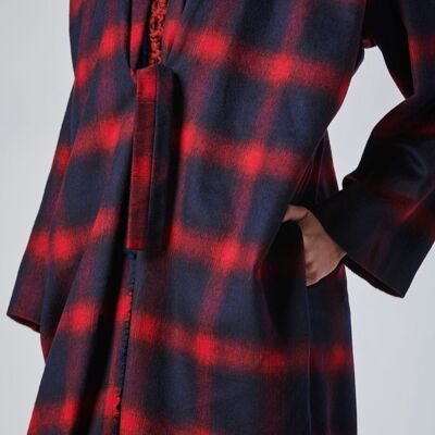 MICHIYUKI midi coat - Large - CHECK