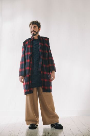 Manteau mi-long MICHIYUKI - Grand - CARREAUX 3