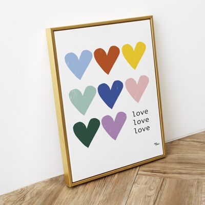 Heart love poster - LOVE LOVE LOVE