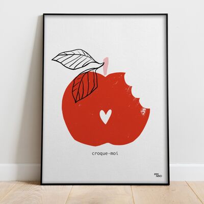 Fruit poster - apple - CROQUE-MOI