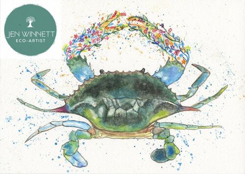Claude the Crab Signed watercolour art print