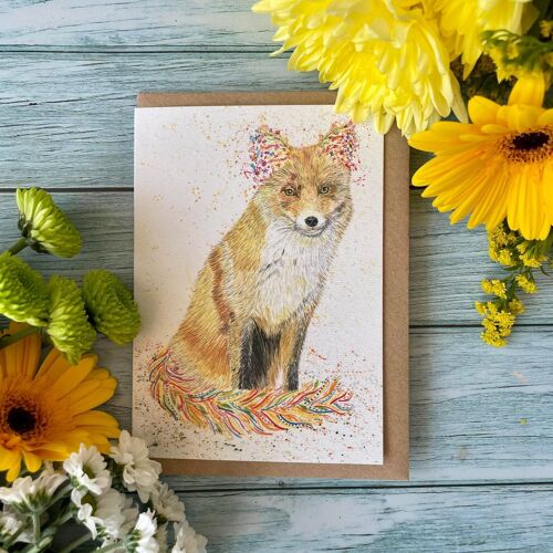 Fox | Eco Friendly Card Colourful Greetings Blank Animal