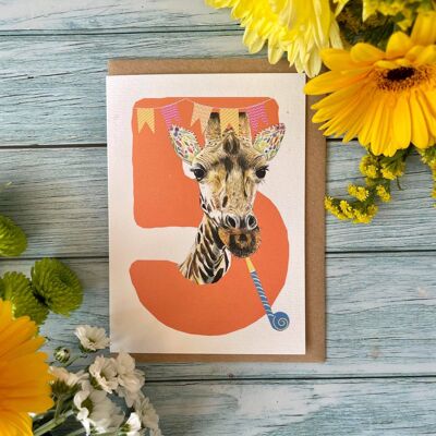 Number 5 Children's Birthday Card