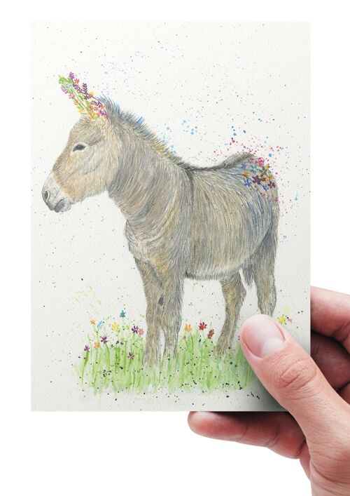 Donkey | Eco Friendly Card Colourful Greetings Blank Cute