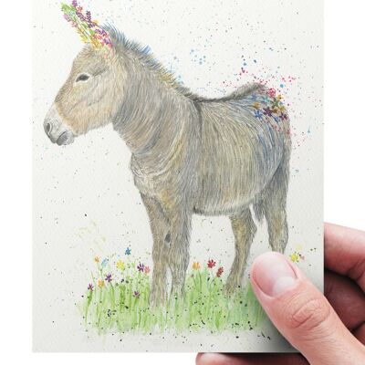 Donkey | Eco Friendly Card Colourful Greetings Blank Cute