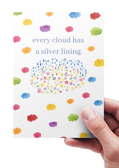 Every cloud has a silver lining occasion eco friendly card