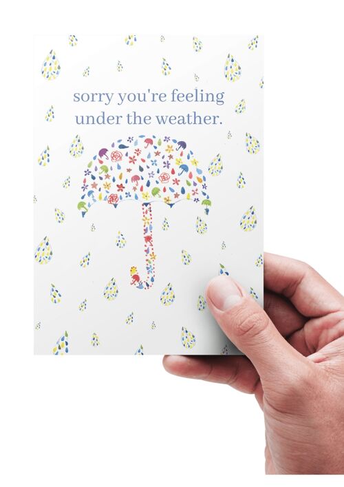 Under The Weather | Get well soon | Eco Friendly Card Blank