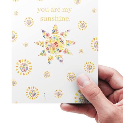 You are my Sunshine | Eco Friendly Card Blank | Colourful |