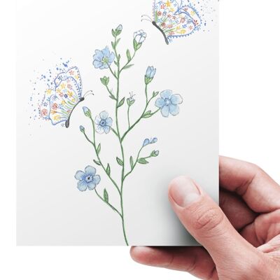 Forget me not Flower Eco Friendly Card | Colourful | Blank