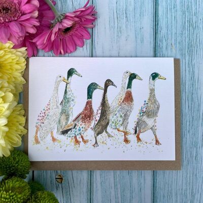 Ducks | Eco Friendly Card Colourful Greetings Blank Farm