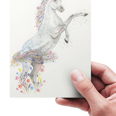 Biglietto vuoto per animali ecologici con unicorno | Colorato | Animale