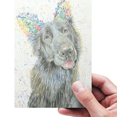 Alsation Dog Eco Friendly Card Colourful Greetings Blank