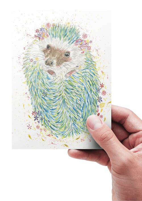 Hector the Hedgehog Eco Friendly Card Colourful Greetings