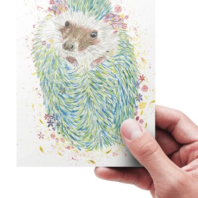 Hector the Hedgehog Eco Friendly Card Saluti colorati