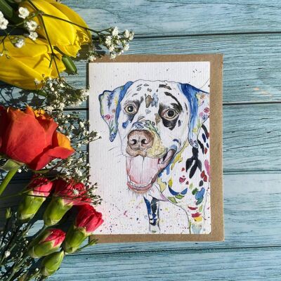 Dalmata | Eco Friendly Card Cane Saluti colorati Vuoto