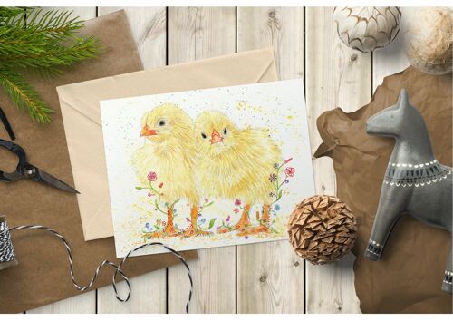 Chicks | Eco Friendly Card Colourful Greetings Easter Blank