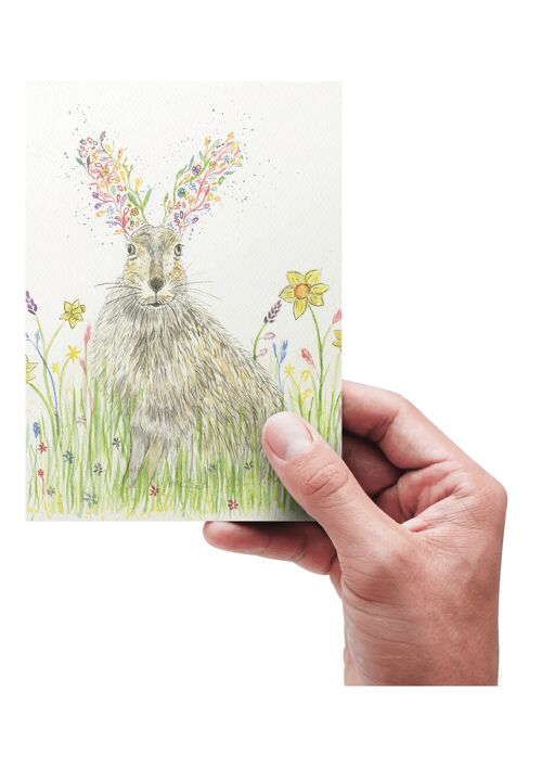 Hare | Eco Friendly Card Colourful Greetings Blank Animal
