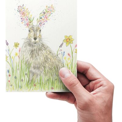 Hare | Eco Friendly Card Colourful Greetings Blank Animal