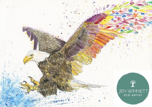 Evie the Eagle | Signed Art Print | Nature | Bird | Animal