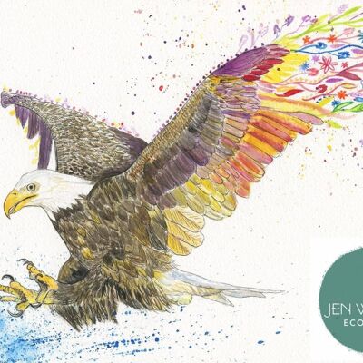 Evie el águila | Impresión de arte firmada | Naturaleza | Pájaro | Animal