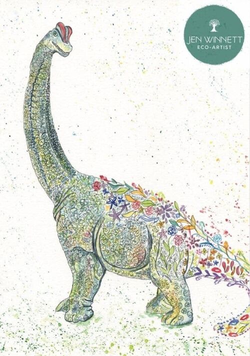 Dinosaur | Signed Art Print | Animal | Artwork | Childrens