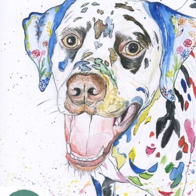 dálmata | Impresión de arte firmada | animales | Obra de arte | Inicio | Perro