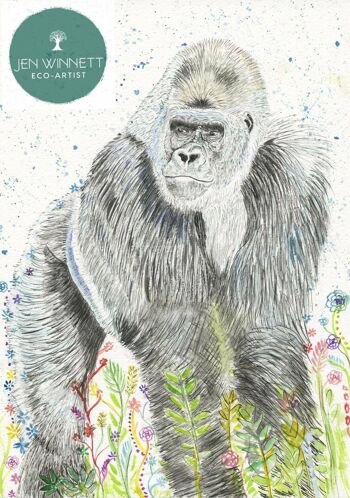 George le Gorille | Impression d'art aquarelle signée Eco ami