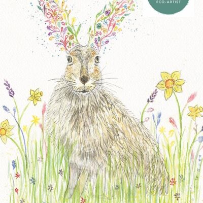 Horace the Hare Signierter Aquarell-Kunstdruck