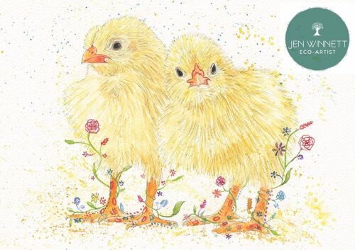 Chicks  | Bird |  Signed Art Print | Animal | Artwork | Home