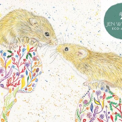 Muffin und Marshmellow die Mäuse Signierter Aquarell-Kunstdruck