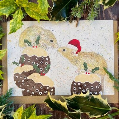 Topi | Eco Friendly Card Natale colorato animale vuoto
