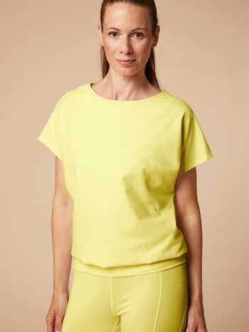 T-shirt de yoga Cuddly Indrani - jaune clair 4