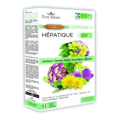 Flora Natura® Complexe 4+ HÉPATIQUE - (Foie Artichaut-Desmodium) Bio