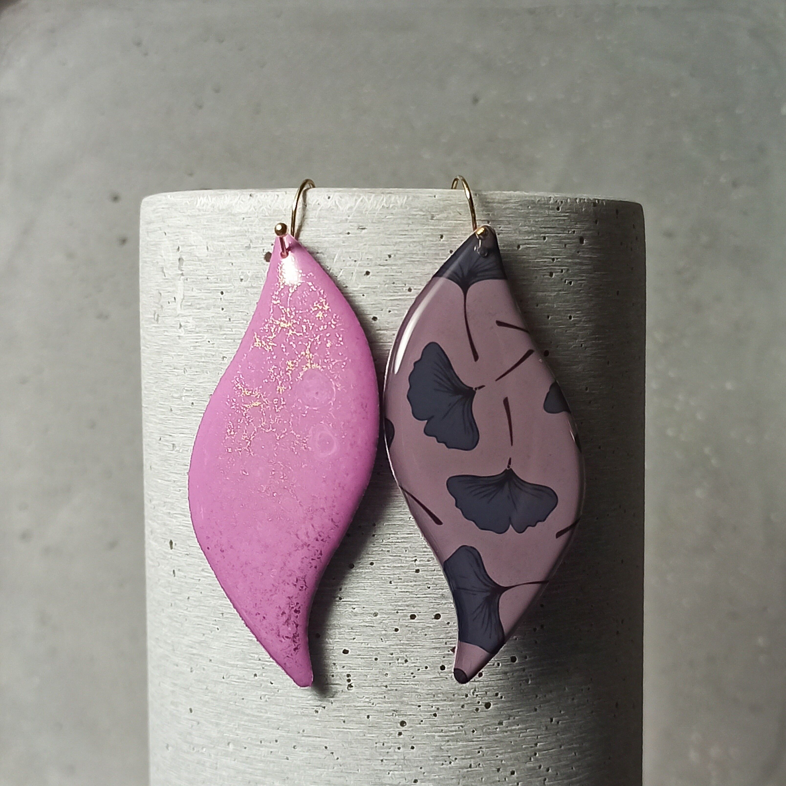 Angers reversible earrings – ginkgo leaves 1107