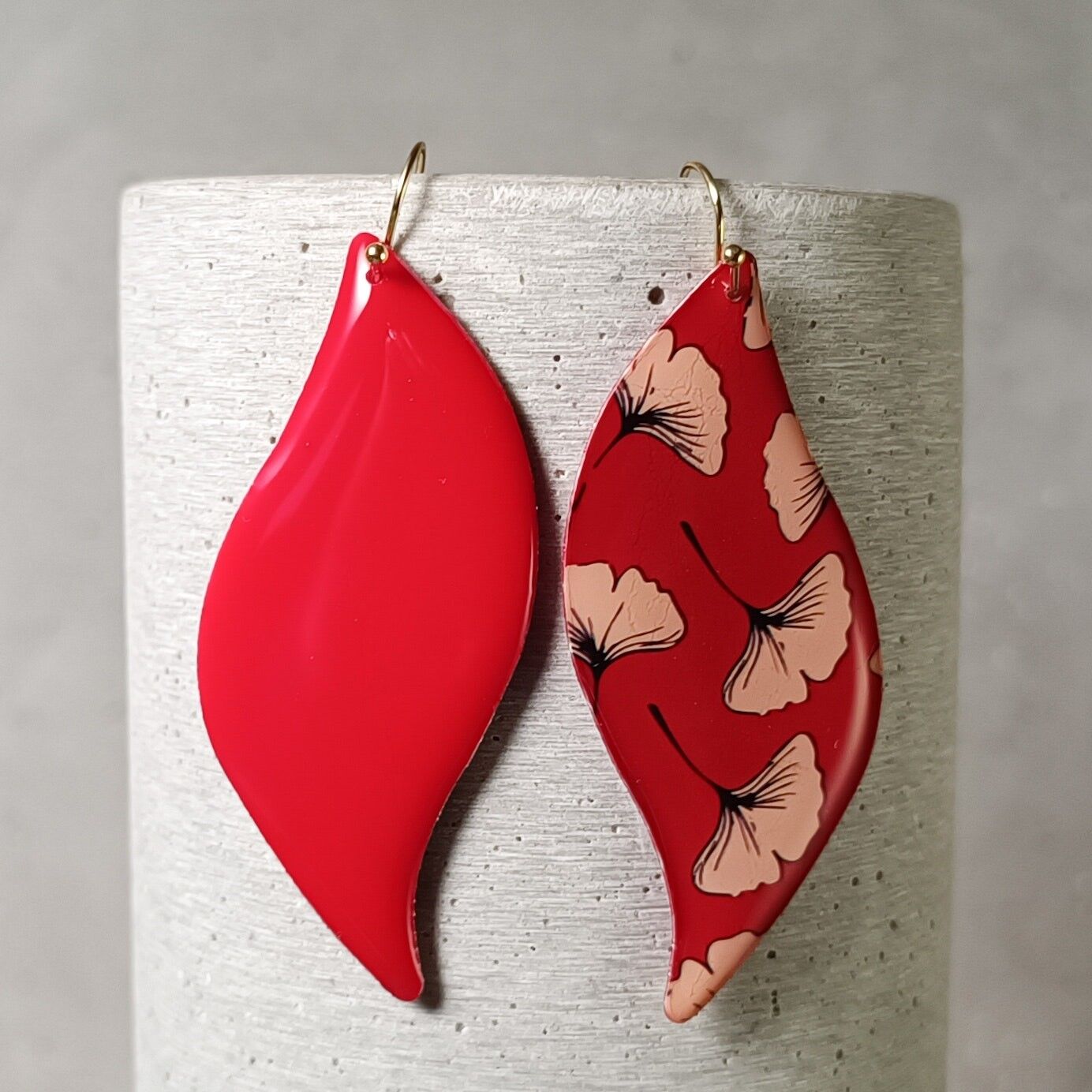 Angers reversible earrings – ginkgo leaves 1108