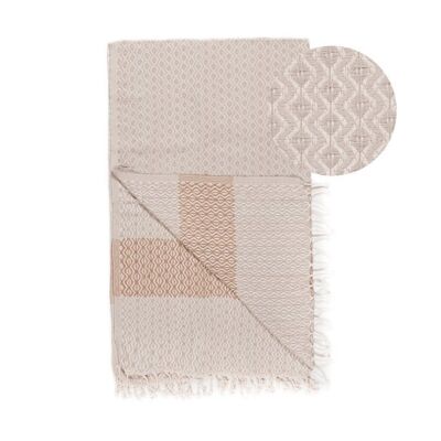 Serviette de plage / Serviette de spa et de sauna / Serviette de hammam turc Damla Marron/Beige