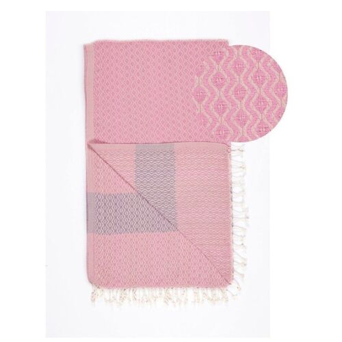 Beach Towel / Spa & Sauna Towel / Turkish Hammam Towel Damla Pink/Lila