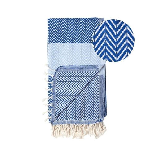 Beach Towel / Spa & Sauna Towel / Turkish Hammam Towel Balik Blue/Turquoise
