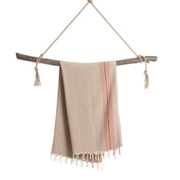 Serviette de Plage / Serviette Spa & Sauna / Serviette Hammam Turc Amada Beige 2