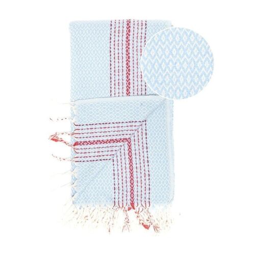 Beach Towel / Spa & Sauna Towel / Turkish Hammam Towel Amada Light Blue