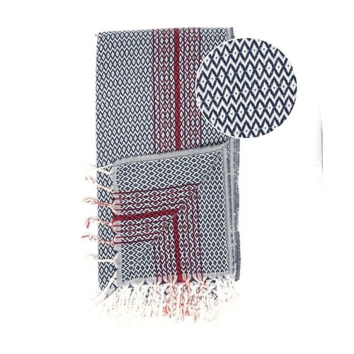 Beach Towel / Spa & Sauna Towel / Turkish Hammam Towel Amada Dark Blue