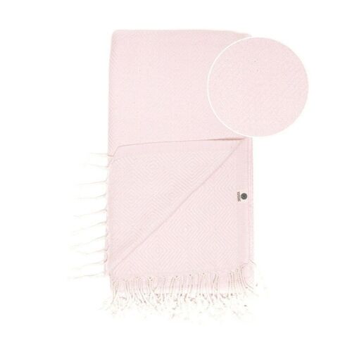 Beach Towel / Spa & Sauna Towel / Turkish Hammam Towel Crystal Light Pink