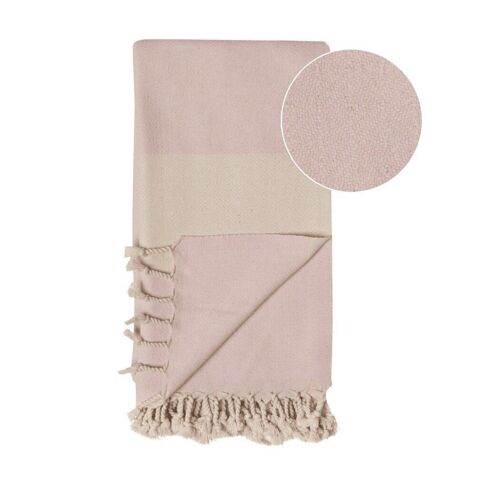Beach Towel / Spa & Sauna Towel / Turkish Hammam Towel Diamant Light Pink