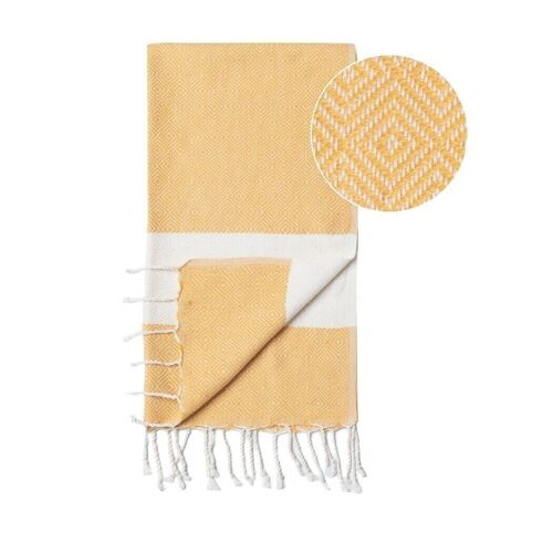 Beach Towel / Spa & Sauna Towel / Turkish Hand Towel Diamant Yellow