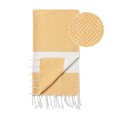 Beach Towel / Spa & Sauna Towel / Turkish Hand Towel Diamant Yellow