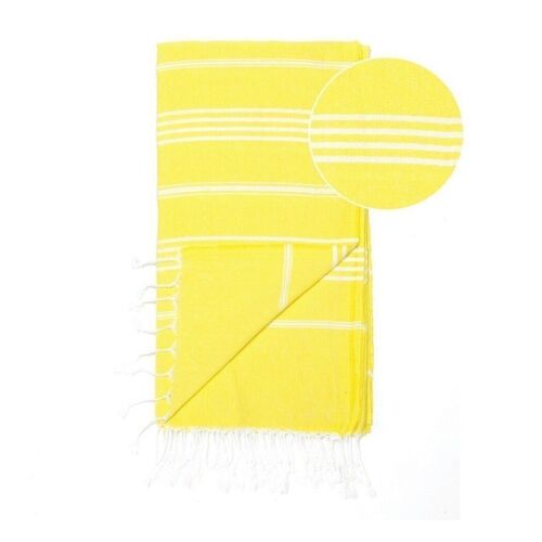 Beach Towel / Spa & Sauna Towel / Turkish Hammam Towel Sultan Yellow